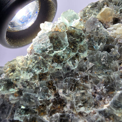 Große Phantom Fluorit Würfel, Quarz Stufe, doppelseitig grün Okorusu Namibia 110*53*36mm