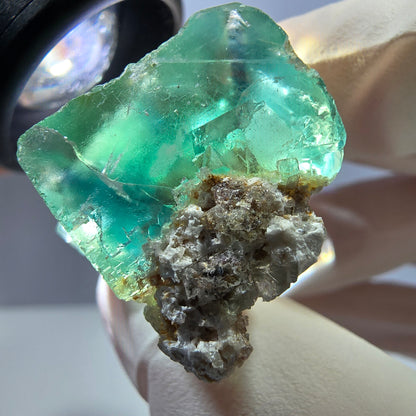 Phantom Fluorit Würfel Stufe, grün parkettiert Okorusu, Namibia 38*24*23mm