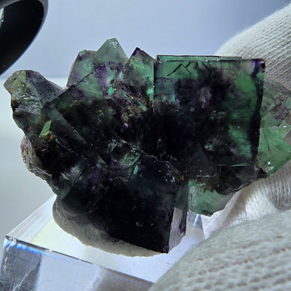 Rare Phantom Fluorite Cube Specimen zonal green purple Okorusu, Namibia 47*30*15mm