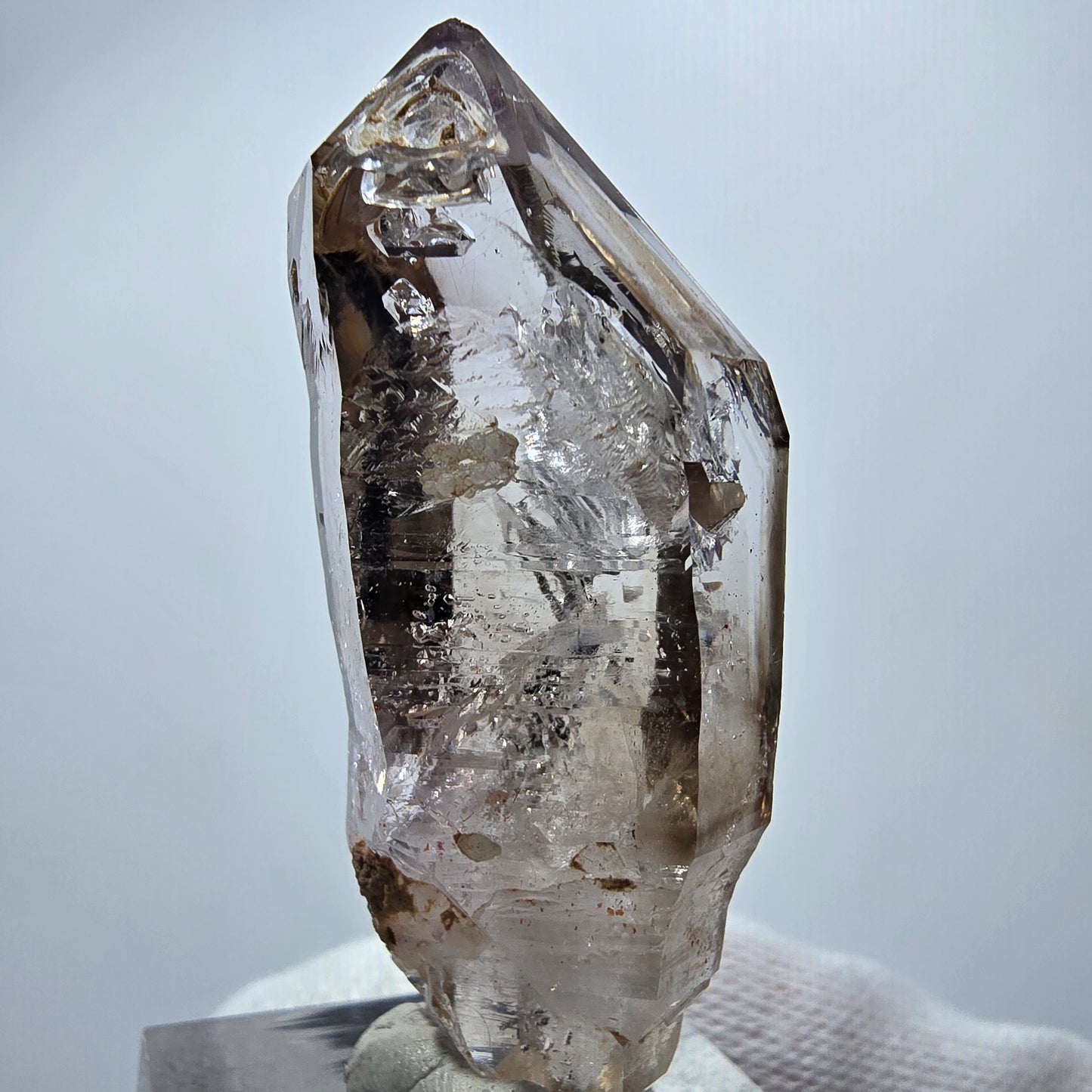 Clear Phantom Smoky Quartz DT Scepter Point Goboboseb, Namibia 49*17*17mm 