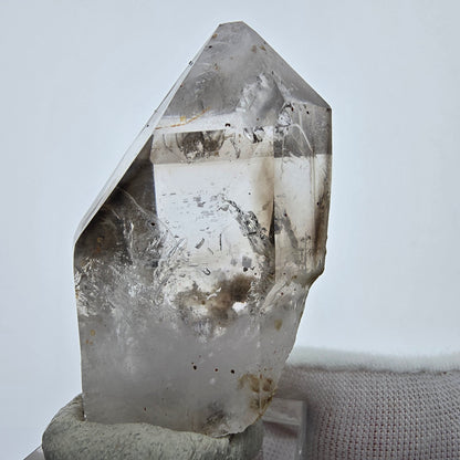 Enhydro Phantom Quartz fumé Sceptre Tip 1x Bubble Goboboseb, Namibie 47*30*22mm 
