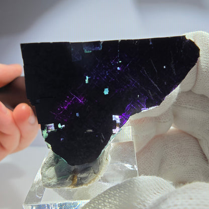 Fluorit Würfel Stufe, parkettiert grün lila 11:11 Angel Pocket Okorusu, Namibia 48*44*34mm