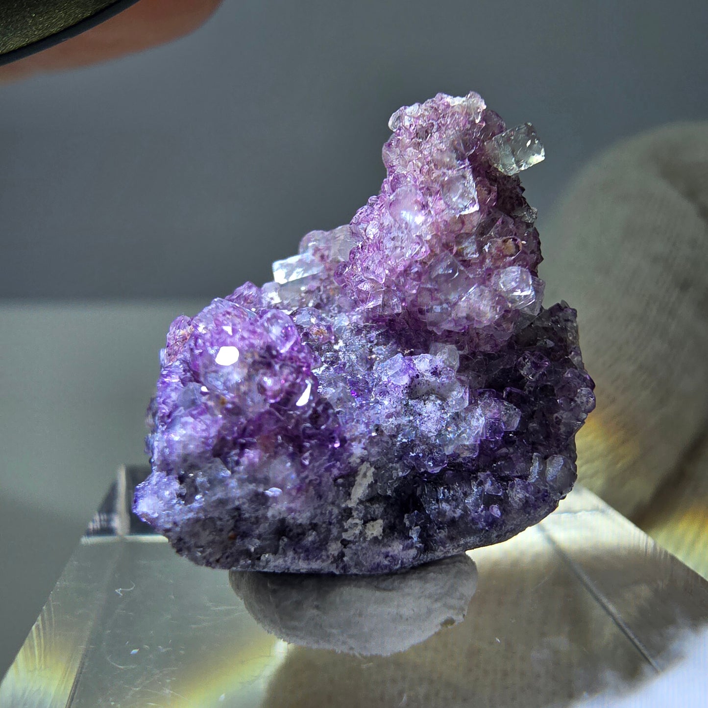 Spécimen de cube de fluorite fantôme, violet Okorusu, Namibie 23 x 17 x 10 mm 