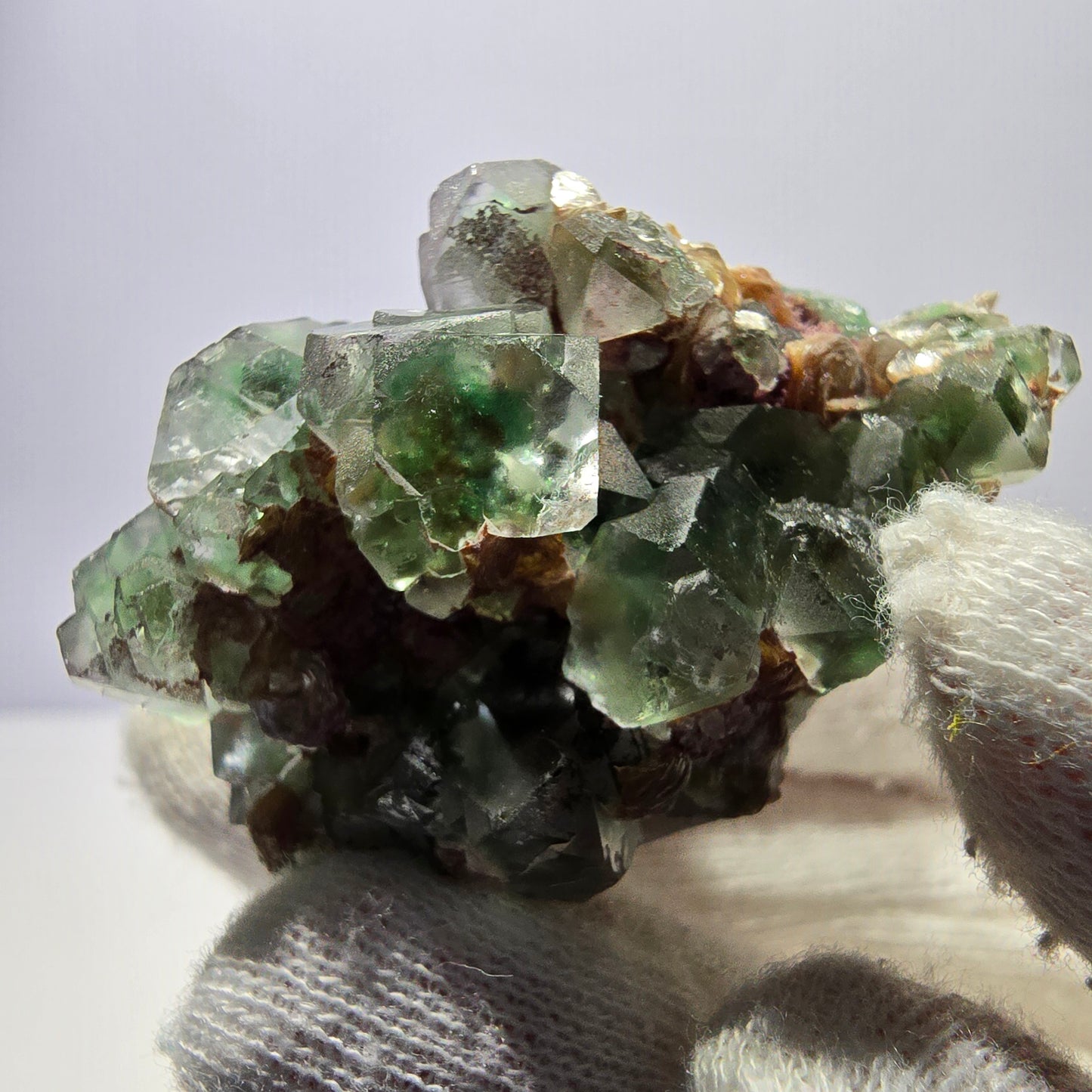 Phantom Fluorit, Hyalit, Muskovit Stufe Erongo, Namibia 52*34*31mm