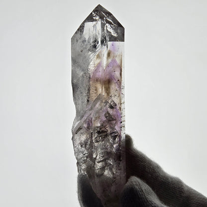 Sceptre d'améthyste hématite Enhydro, mine de calcite UV Streep, Namibie 81 x 22 x 21 mm 