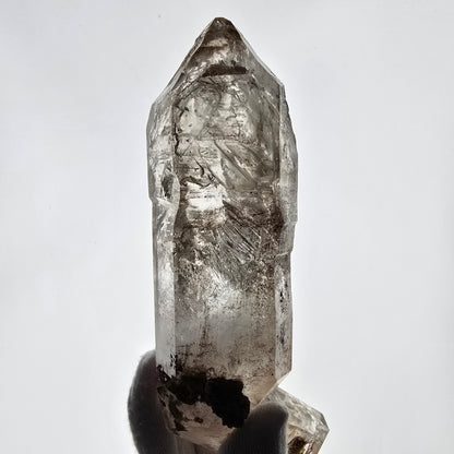 Sceptre XL Enhydro Squelette Quartz Fumé DT 3x Bulle Valentine Pocket Gob. Namibie 146 x 69 x 42 mm 
