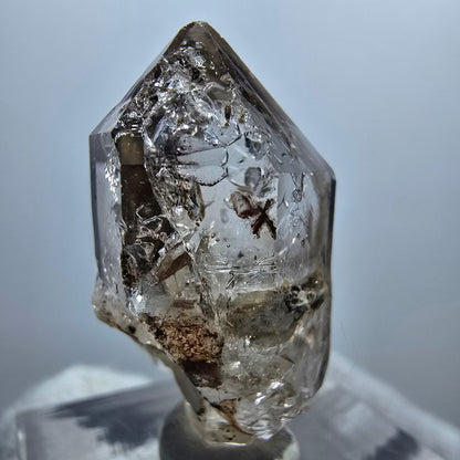 Sceptre Enhydro Phantom Smoky Quartz DT, 1x Bubble Goboboseb, Namibie 29*14*12mm 