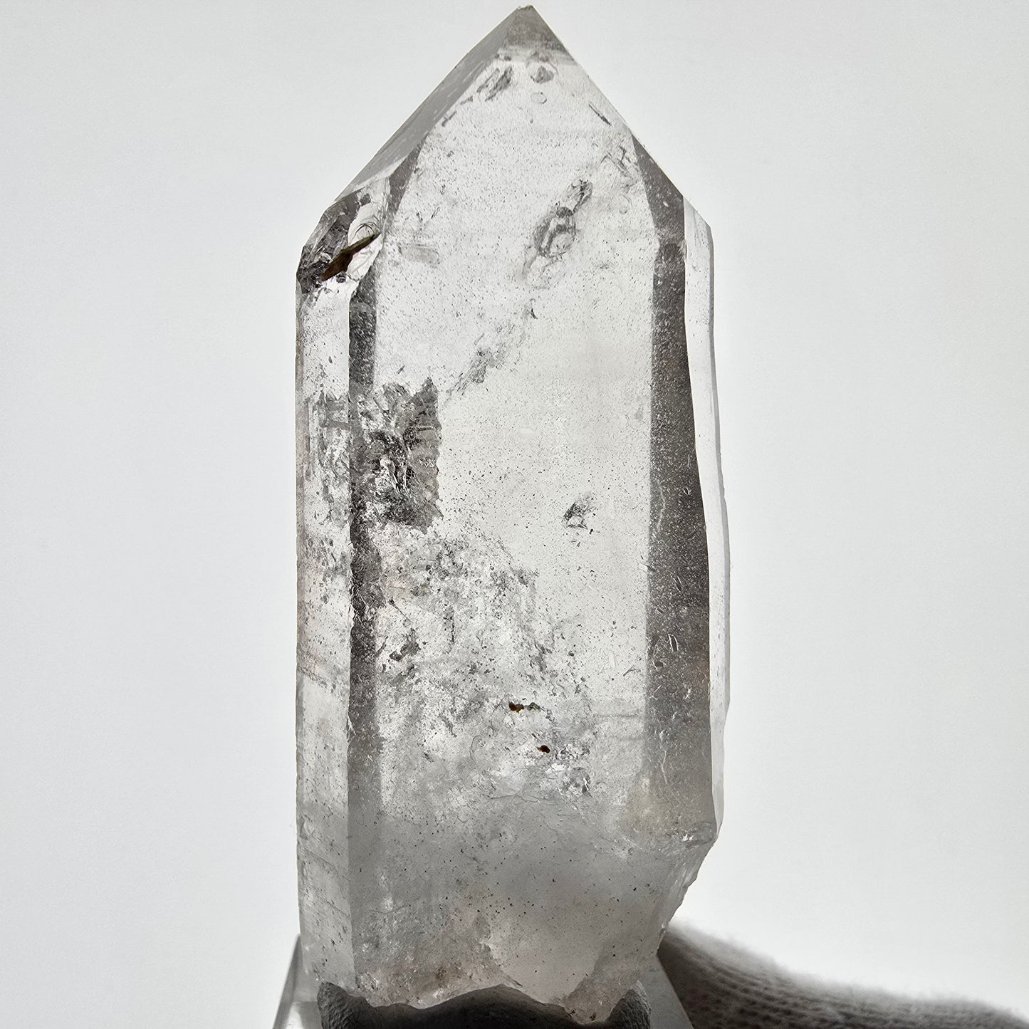 Sceptre squelette en quartz fumé Enhydro, grande poche à bulles Saint-Valentin, Namibie 67 x 29 x 16 mm 
