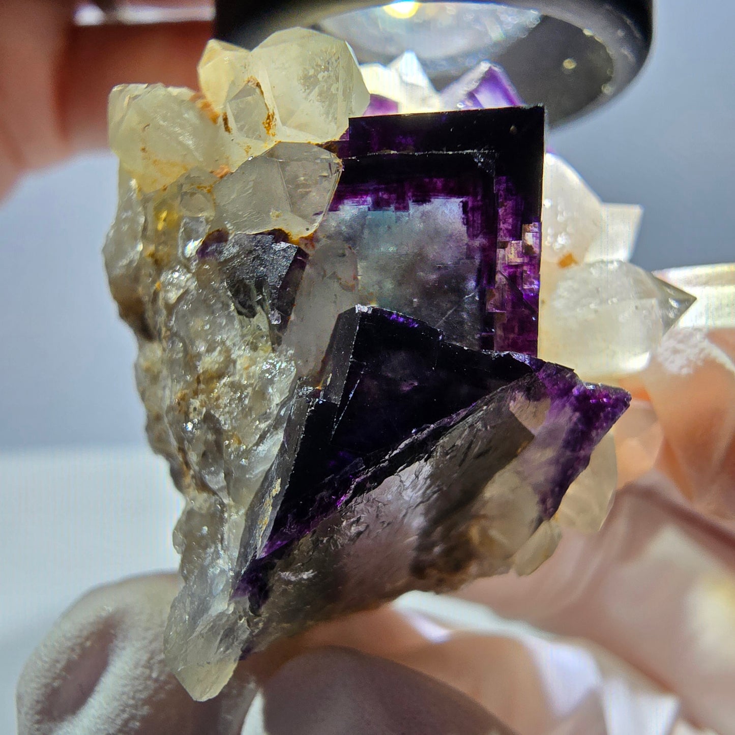 Cubes de fluorite fantôme transparente, spécimen de quartz, Okorusu zonal, Namibie, 37 x 32 x 31 mm 