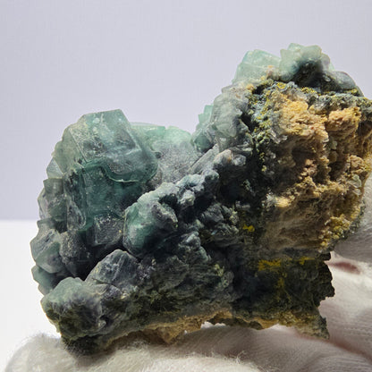 Cube de fluorite fantôme zonal, spécimen de tourmaline Schorl, Erongo, Namibie, 56 x 49 x 41 mm 