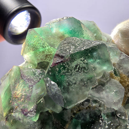 Fluorite fantôme Schörl Tourmaline Hyalite Muscovite Erongo Namibie 84*78*38mm 