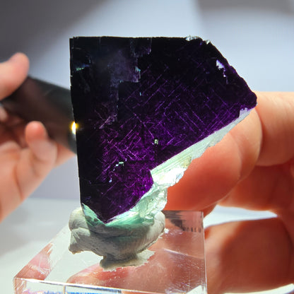 Fluorit Würfel Stufe, parkettiert grün lila 11:11 Angel Pocket Okorusu, Namibia 36*35*19mm