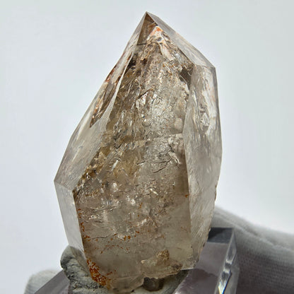 Enhydro Phantom Rauchquarz Zepter Spitze 2x Blase Goboboseb, Namibia 48*25*23mm