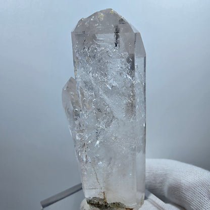 Sceptre en quartz fumé lémurien Enhydro, 3x Bubble Valentine Pocket Goboboseb Namibie 84*33*26mm 