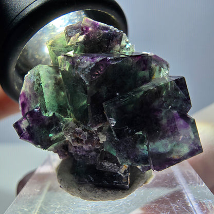 Phantom Fluorit Würfel Stufe, grün lila Okorusu, Namibia 28*25*16mm