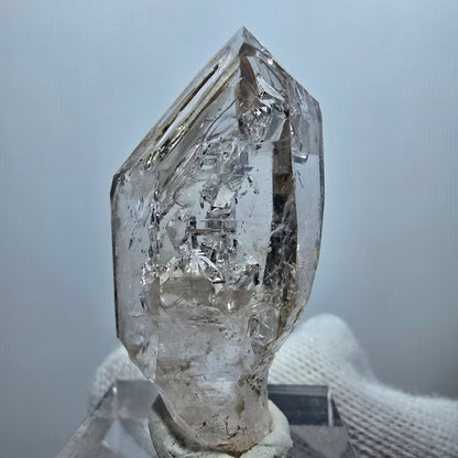 Enhydro Phantom Smoky Quartz Point, 1x Bubble Goboboseb, Namibia 42*21*20mm