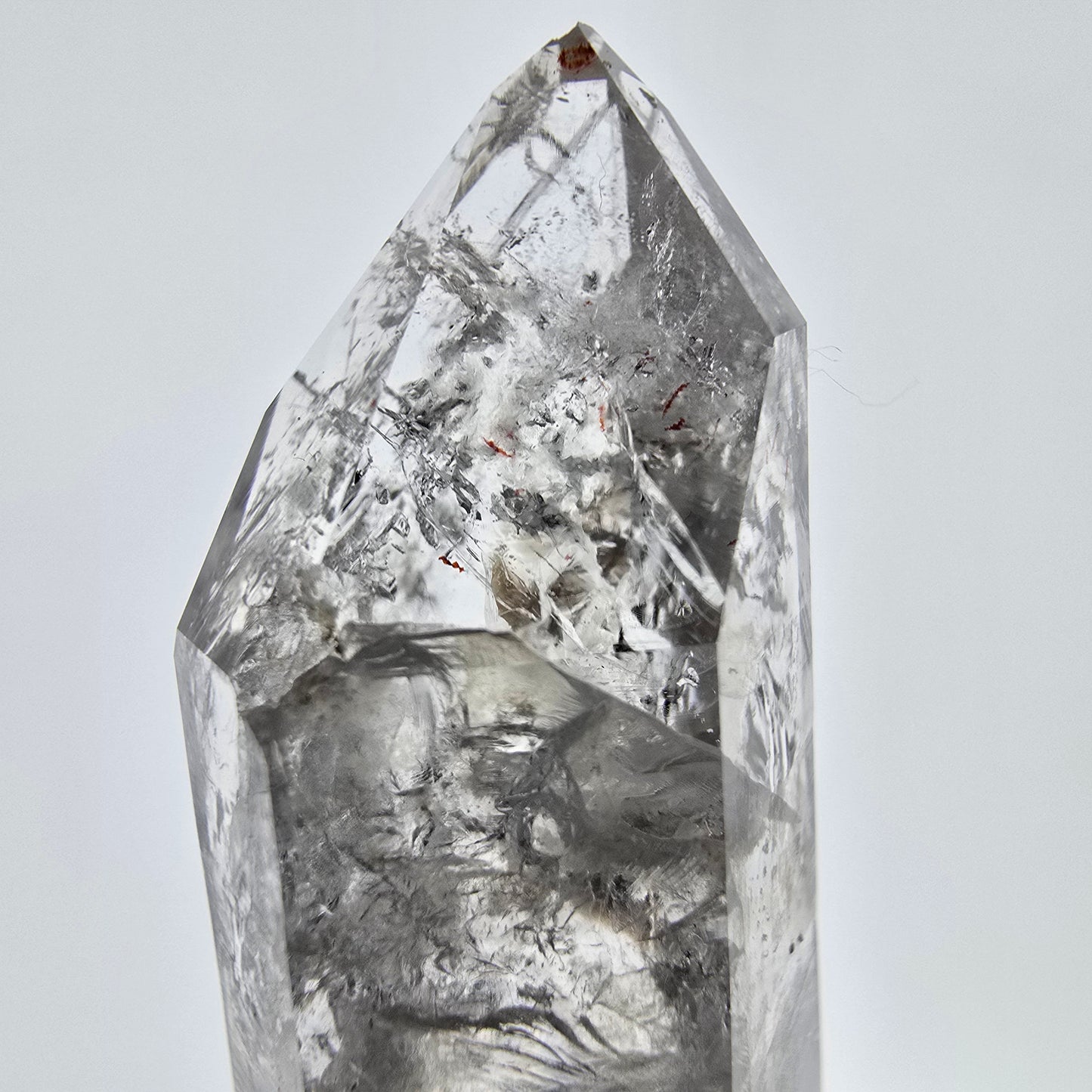 Enhydro Skeleton Smoky Quartz Scepter, 1x Bubble Valentine Pocket, Namibia 51*19*16mm 