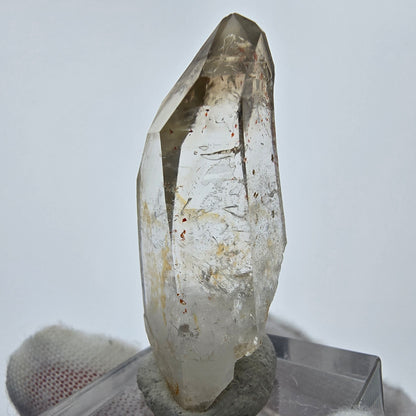 Enhydro Phantom Smoky Quartz Sceptre Tip 2x Bubble Goboboseb, Namibie 40*17*15mm 