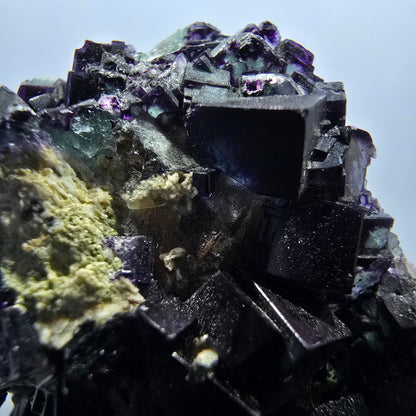 Cube de fluorite fantôme zonal, spécimen d'orthose, Erongo, Namibie, 62 x 38 x 20 mm 