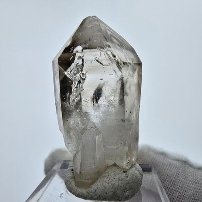 Enhydro Phantom Smoky Quartz Sceptre Tip 1x Bubble Goboboseb, Namibie 38*19*16mm 