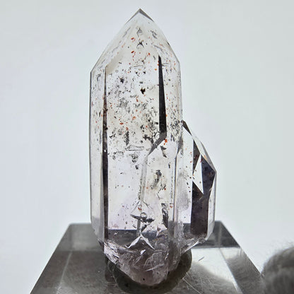 Spécimen d'améthyste fantôme Harlequin, Streep Mine, Goboboseb, Namibie, 35 x 15 x 12 mm 