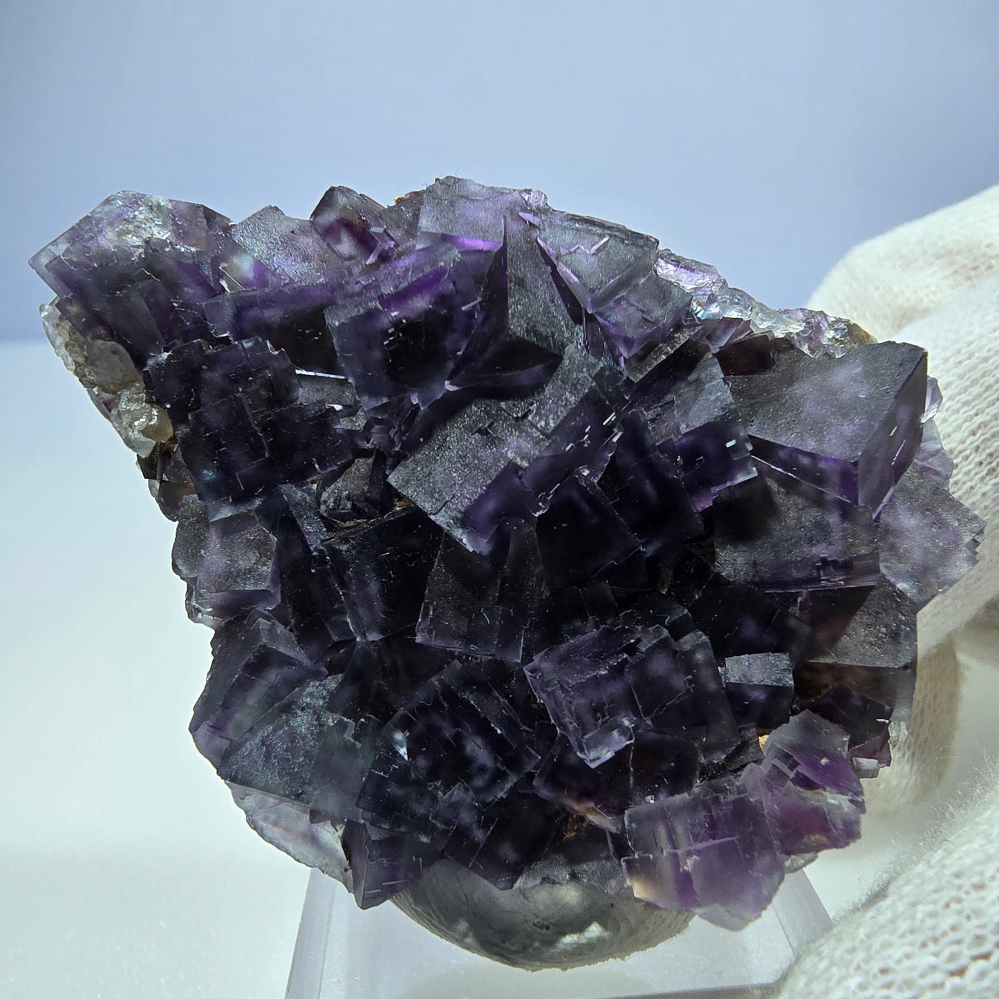 Seltene Phantom Fluorit Würfel Stufe, grün lila Okorusu, Namibia 58*46*16mm