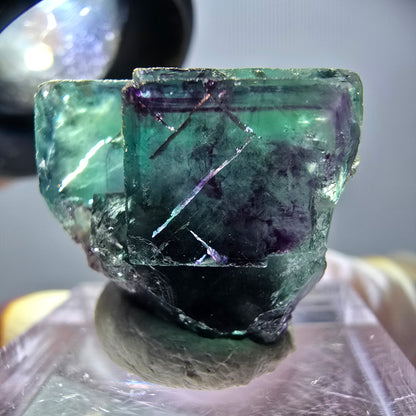 Rare Fluorite Cube Specimen, green purple Okorusu, Namibia 24*17*13mm 