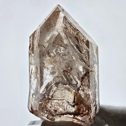 Enhydro Skeleton Smoky Quartz Scepter, Large Bubble Valentine Pocket, Namibia 65*34*26mm 