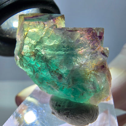 Phantom Fluorit Würfel Stufe, grün lila Okorusu, Namibia 37*25*17mm