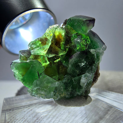Phantom Fluorit Würfel zonal, grün braun lila Erongo, Namibia 24*17*13mm