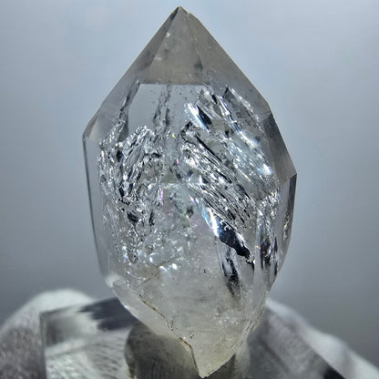 Enhydro Phantom Smoky Quartz Scepter, 1x Bubble Goboboseb, Namibia 35*20*15mm 