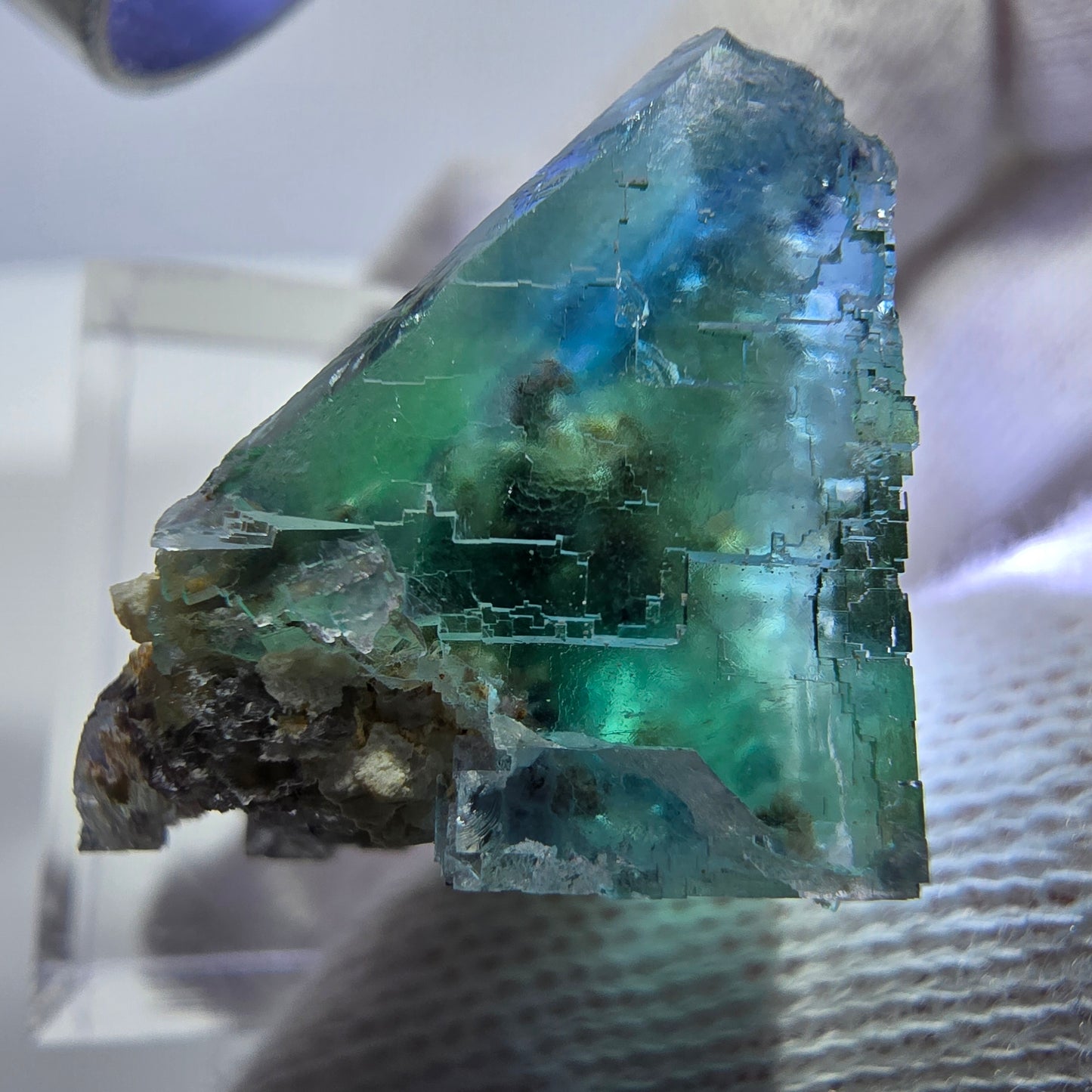 Rare Phantom Fluorite Cube, parquetted green Okorusu, Namibia 29*26*16mm 