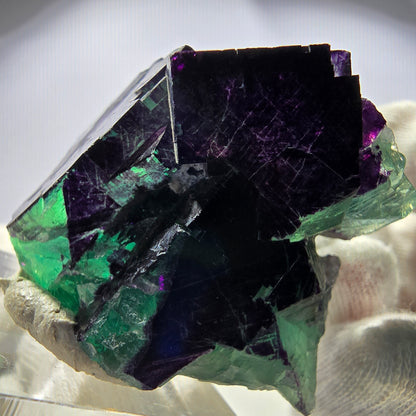 Fluorit Würfel Stufe, parkettiert grün lila 11:11 Angel Pocket Okorusu, Namibia 52*39*31mm