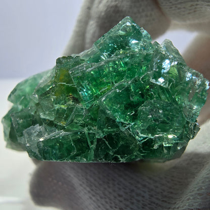 Phantom Fluorite Cube Stepped Green Okorusu, Namibia 49*33*22mm 