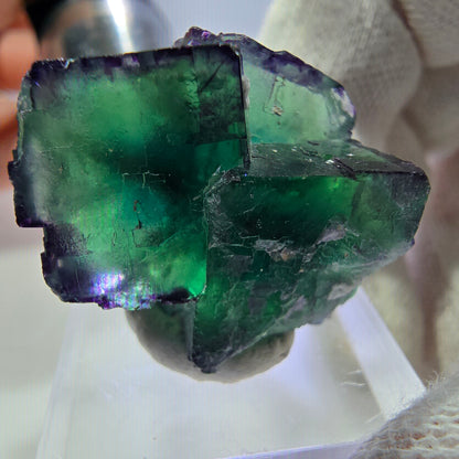 Phantom Fluorit Würfel Stufe parkettiert zonal Okorusu, Namibia 28*23*15mm