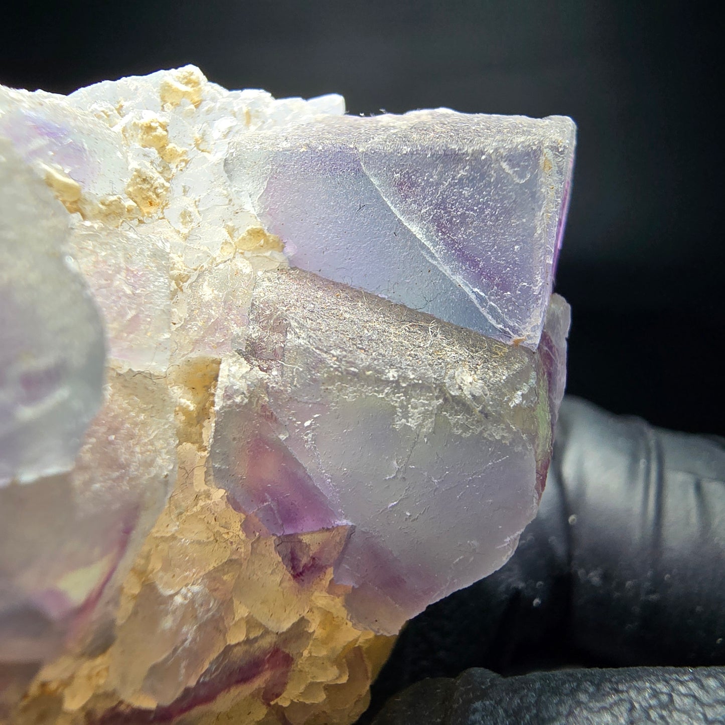 Cube de fluorite fantôme vert violet, spécimen de quartz Omehane, namibie 50*32*24mm