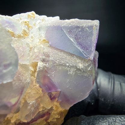 Cube de fluorite fantôme vert violet, spécimen de quartz Omehane, namibie 50*32*24mm