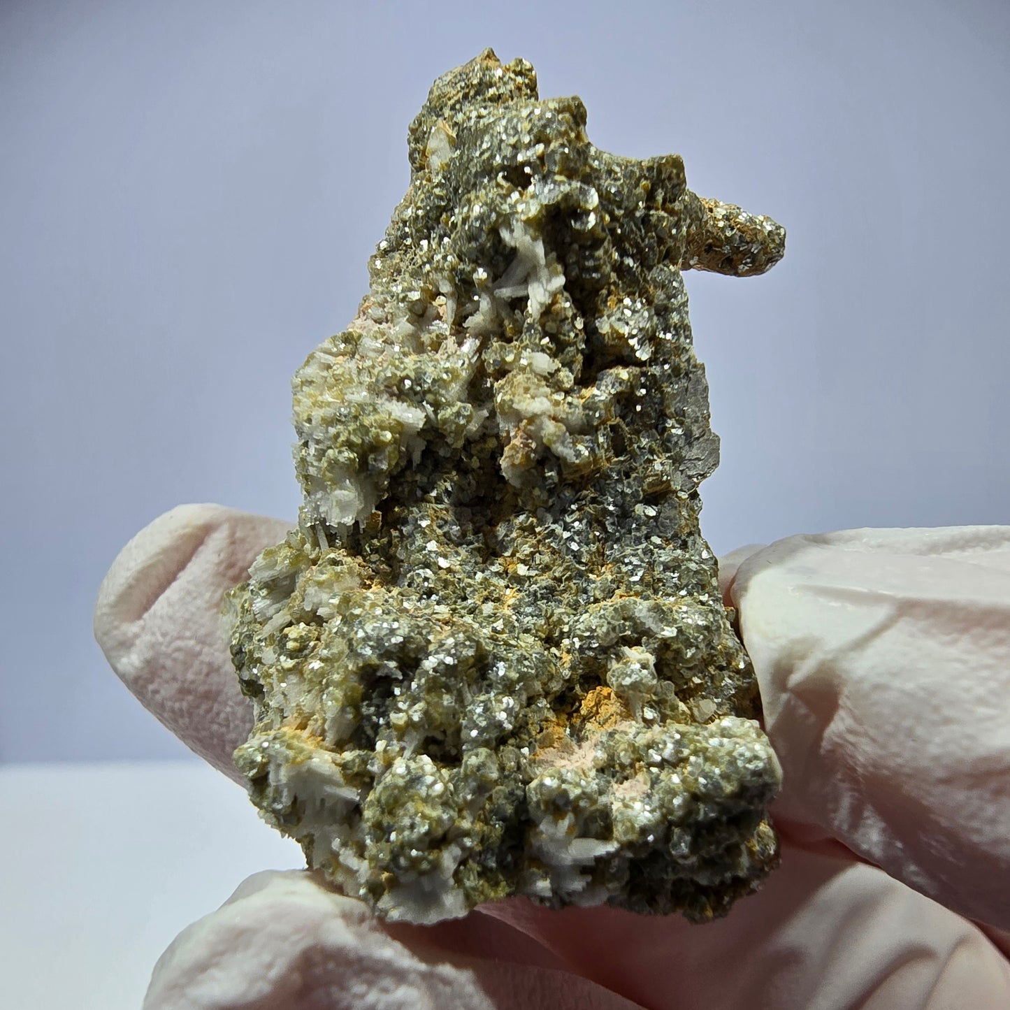 Rare spécimen de muscovite et de tourmaline Schorl, éclat métallique, Erongo, Namibie 40*28*19 mm 
