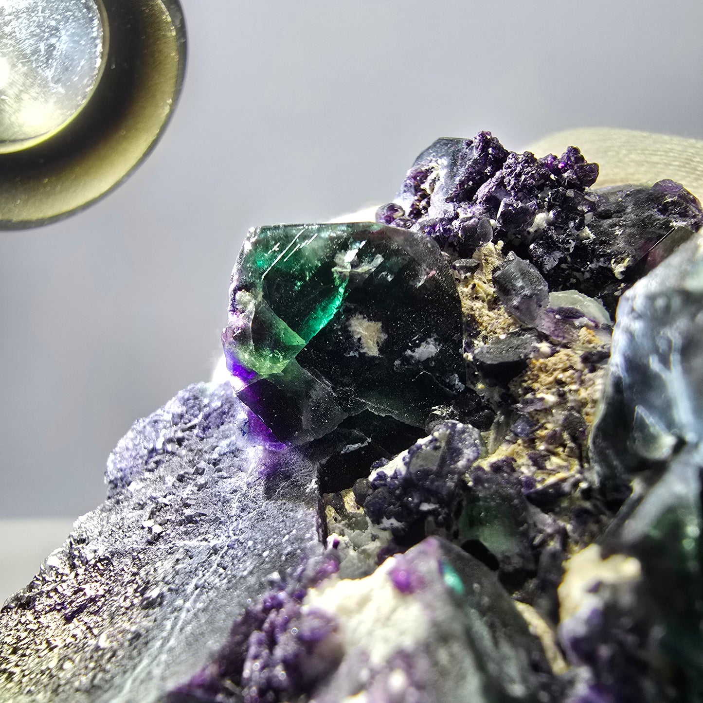 Große Fluorit Würfel Stufe, grün lila zonal Erongo Namibia 105*68*48mm