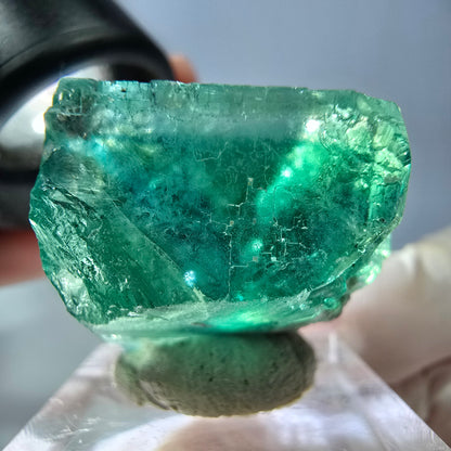 Klarer Phantom Fluorit Würfel parkettiert, grün Okorusu, Namibia 26*25*25mm
