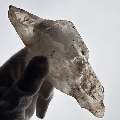 XL Enhydro Skeleton Quartz fumé DT, calcite UV, 2x Bubble Valentine Pocket Namibie 165*56*45mm 