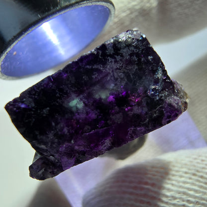 Spécimen de cube de fluorite fantôme zonal, vert violet Okorusu, Namibie 25*20*10 mm 
