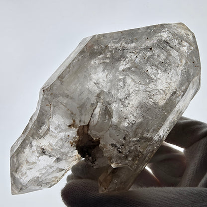 Sceptre DT Enhydro Skeleton Smoky Quartz 3x Bubble (grand) Valentine Pocket Namibie 131*70*52mm 