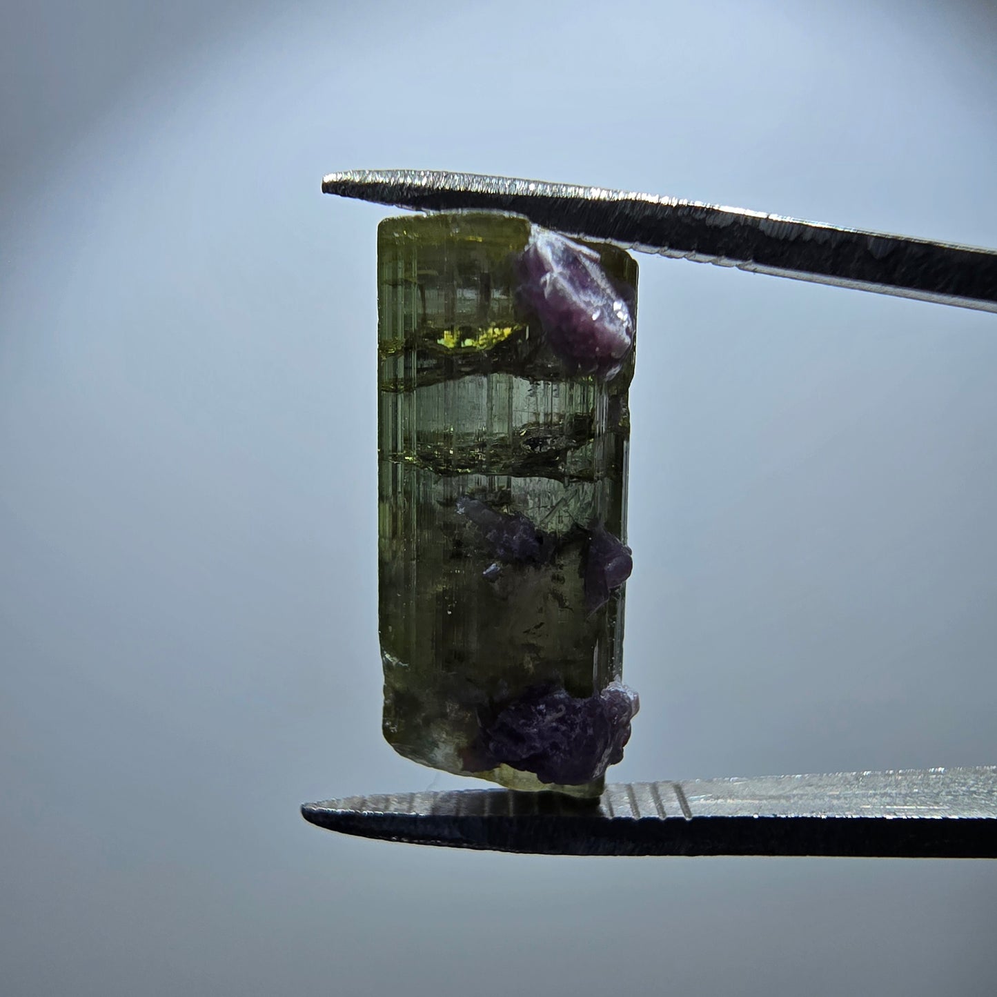 Cristal de tourmaline verdélite rare, vert Minas Gerais, Brésil 17*8*7mm 