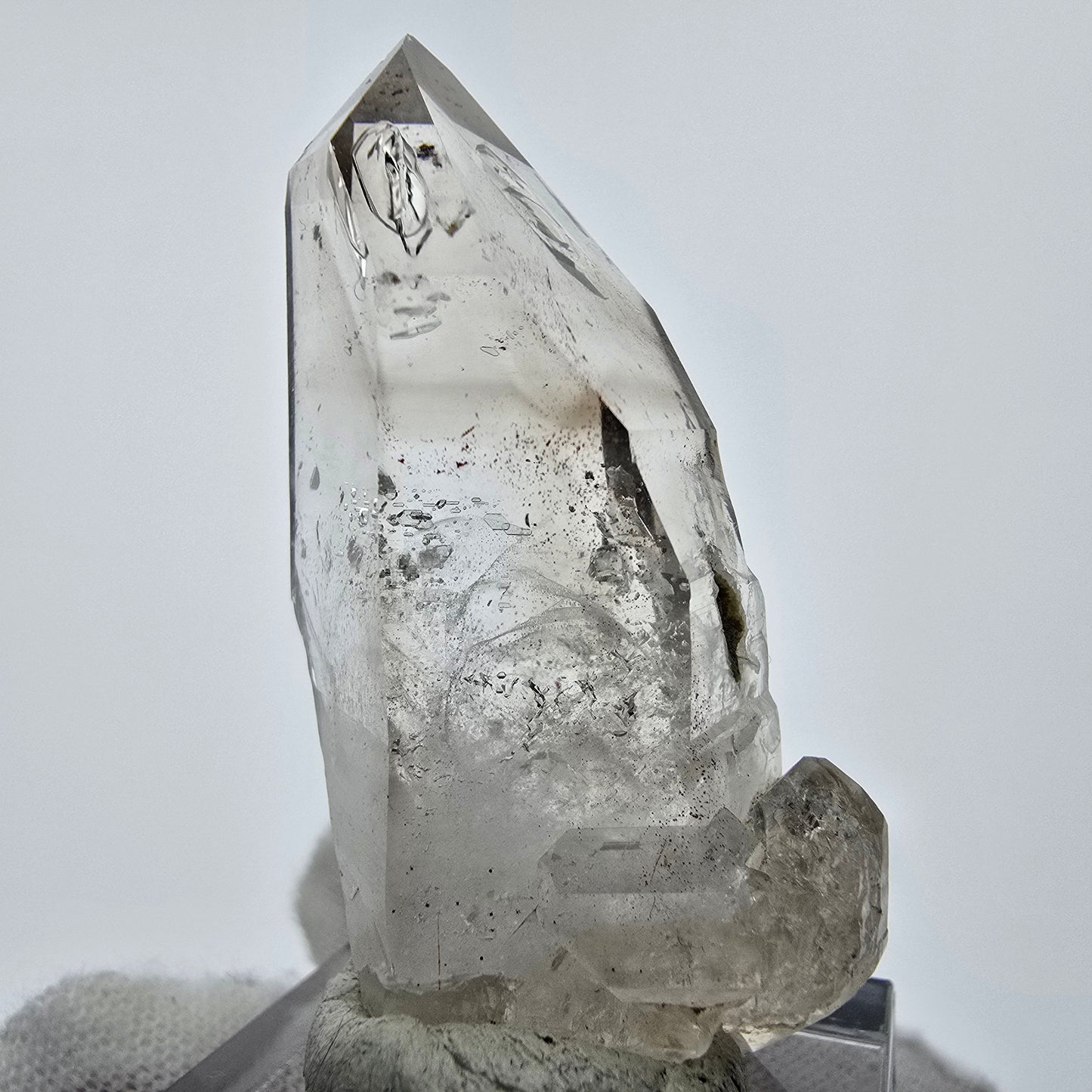 Enhydro Phantom Rauchquarz Zepter Spitze 1x Blase Goboboseb, Namibia 46*22*20mm