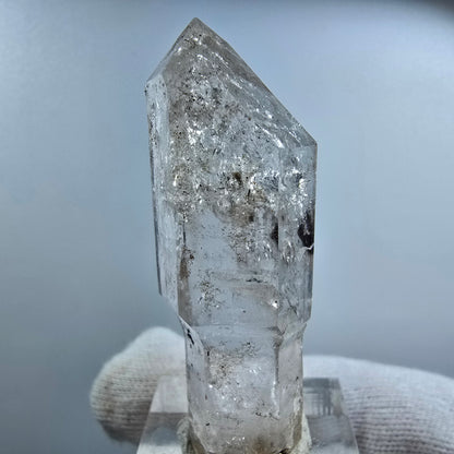 Enhydro Phantom Smoky Quartz Scepter with Calcite Valentine Pocket Goboboseb Namibia 53*19*13mm 