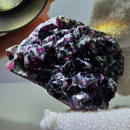 Seltene Phantom Fluorit Würfel Stufe, lila Okorusu, Namibia 41*32*14mm