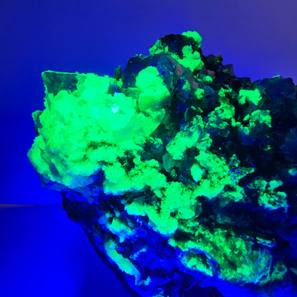 Fluorite fantôme XL, muscovite, hyalite, quartz fumé, tourmaline Schörl, Erongo, Namibie, 107 x 105 x 67 mm 