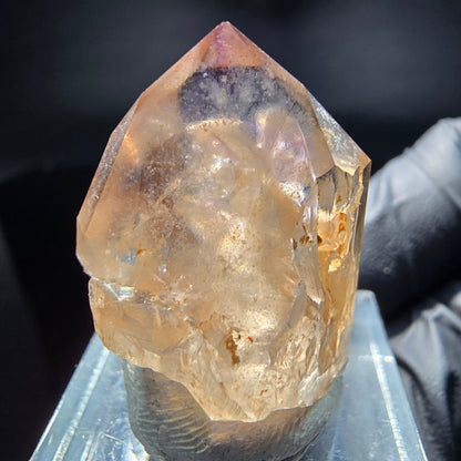 Klare Phantom Amethyst Spitze lila braun Goboboseb Namibia 28*21*14mm Sammlung