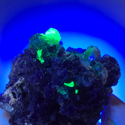 Phantom fluorite, hyalite, muscovite, orthoclase stage Erongo, Namibia 43*41*30mm 